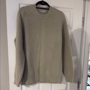 Zara Tan Crewneck Sweater Knit Classic